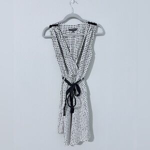 Black and White Polka Dot Sleeveless Dress